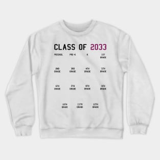 Class of 2033 Grow With Me Crewneck Sweatshirt